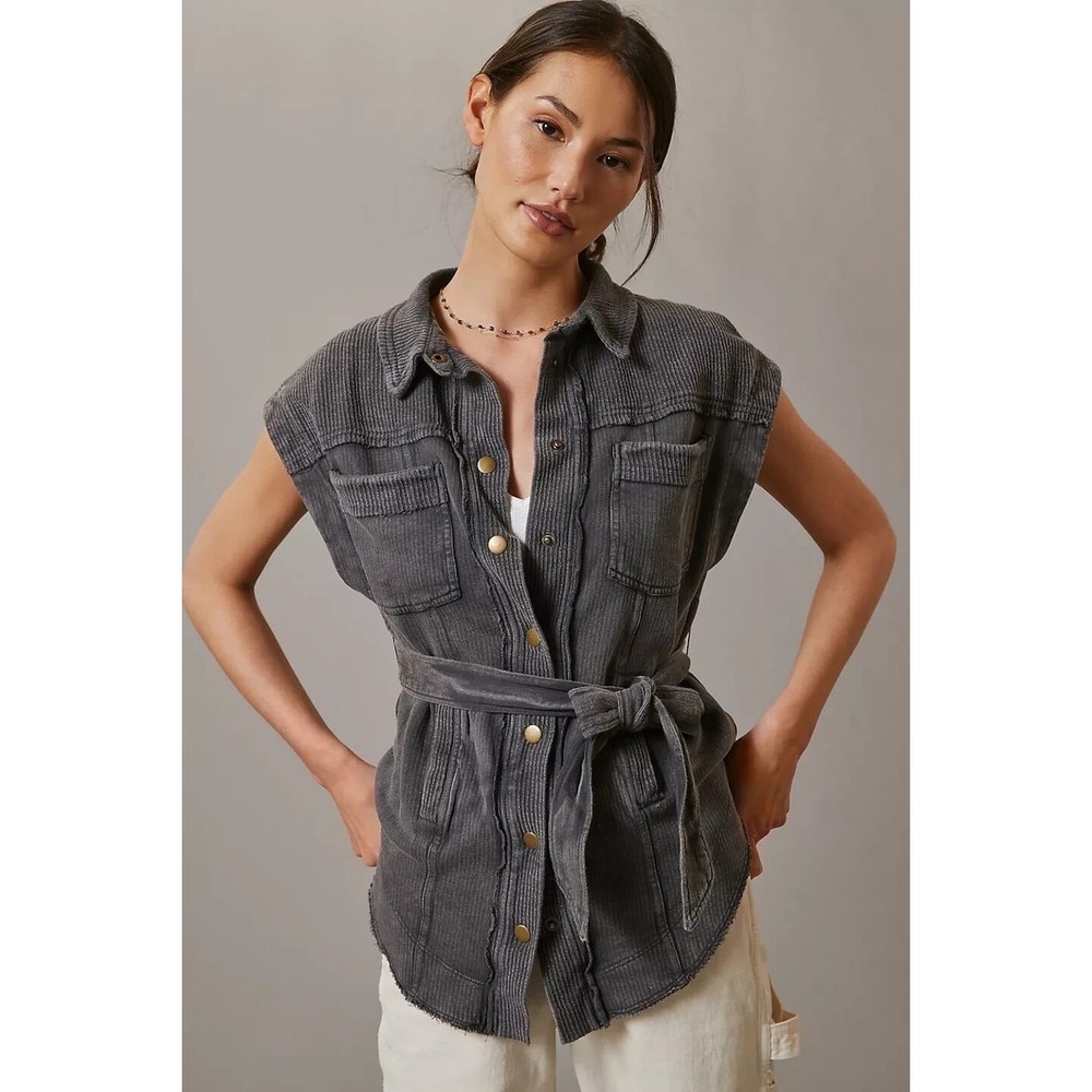 Anthropologie Pilcro Belted Vest Large